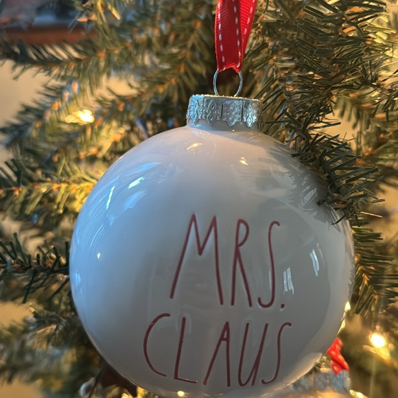 Rae Dunn “MR. AND MRS. CLAUS” Christmas Ornaments - Picture 3 of 9